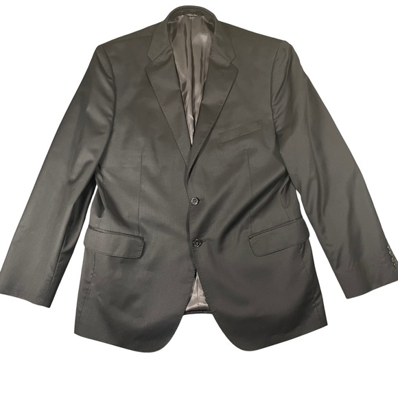 Ermenegildo Zegna Saks Fifth Avenue Blazer Mens Size 44R Black Blazer Wool Blend - Picture 1 of 10